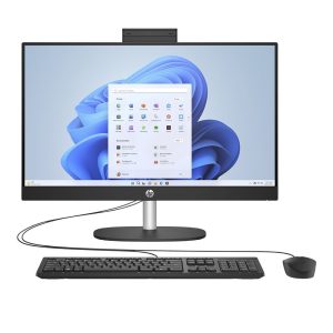 HP 24-cr1085t 23.8" All-in-One Desktop Computer Intel Core Ultra 7 155U 1.7GHz Processor; 16GB DDR5-5600 RAM; 1TB Solid State Drive; Intel Graphics - 3 year HP Care Pack warranty included