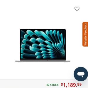 Apple MacBook Air 13" MC654LL/A (Early 2025) 13.6" Laptop Computer - Silver; Apple M4 10-Core CPU; 24GB Unified Memory; 512GB Solid State Drive; 10-Core GPU