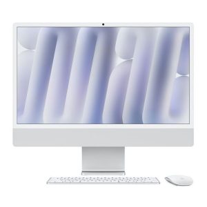 Apple iMac 24" MWUC3LL/A 24" (Late 2024) All-in-One Desktop Computer - Silver; Apple M4 8-Core CPU; 16GB Unified Memory; 256GB Solid State Drive; 8-Core GPU