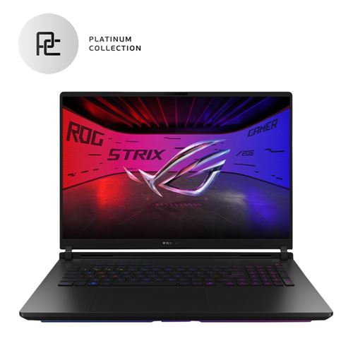 ASUS ROG Strix SCAR 18 G835LX-XS98 18" Gaming Laptop Computer Platinum Collection - Off Black; Intel Core Ultra 9 275HX 2.7GHz Processor; NVIDIA GeForce RTX 5090 24GB GDDR7; 64GB DDR5-5600 RAM; 2TB Solid State Drive