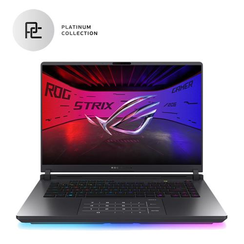 ASUS ROG Strix G16 G615LR-MS97 16" Gaming Laptop Computer Platinum Collection - Eclipse Gray; Intel Core Ultra 9 275HX 2.1GHz Processor; NVIDIA GeForce RTX 5070 Ti 12GB GDDR7; 32GB DDR5-5600 RAM; 2TB Solid State Drive