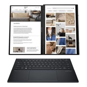 ASUS Zenbook Duo UX8406CA-MS99T OLED 14" Laptop Computer - Inkwell Gray; Intel Core Ultra 9 285H 2.7GHz Processor; 32GB LPDDR5X Onboard RAM; 1TB Solid State Drive; Intel Arc Graphics