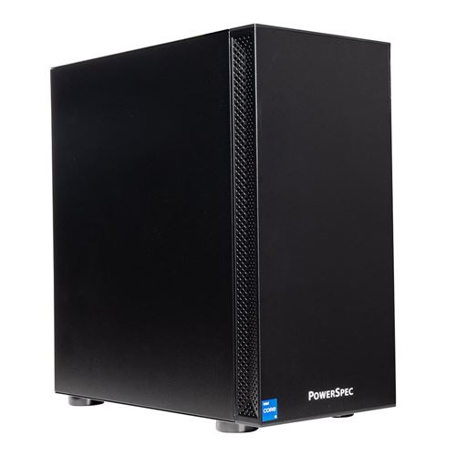PowerSpec B689 Desktop Computer; Intel Core i5 14th Gen 14400 1.8GHz Processor; 16GB DDR5-4800 RAM; 500GB Solid State Drive; Intel UHD Graphics 730