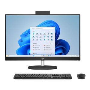HP 24-cr0140 23.8" All-in-Desktop Computer (Refurbished); 23.8" FHD IPS Three-Sided Micro-Edge Touchscreen Anti-Glare Display; AMD Ryzen 5 7520U 2.8GHz Processor; 16GB LPDDR5-5500 Onboard RAM; 1TB Solid State Drive