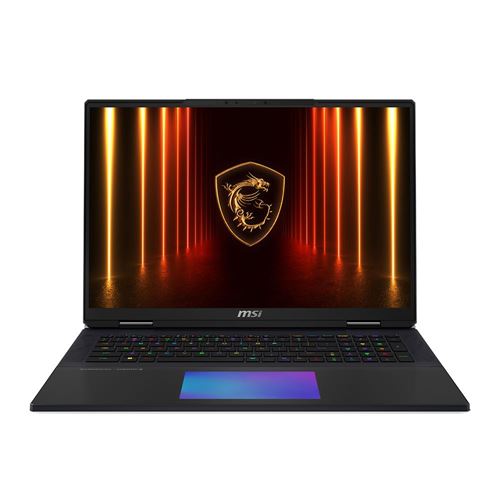 MSI Titan 18 HX AI A2XWJG-412US 18" Gaming Laptop Computer - Core Black; Intel Core Ultra 9 285HX 2.1GHz Processor; NVIDIA GeForce RTX 5090 GPU 24GB GDDR7; 64GB DDR5-6400 RAM; 2TB Gen5+2TB Gen4 NVMe Solid State Drive