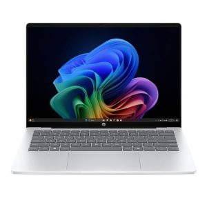 HP OmniBook 5 Next Gen AI OLED 14-he0015cl 14" Laptop Computer (Refurbished) - Glacier Silver Aluminum; Snapdragon X Plus Processor; 16GB LPDDR5x-8448 Onboard RAM; 1TB Solid State Drive; Qualcomm Adreno GPU