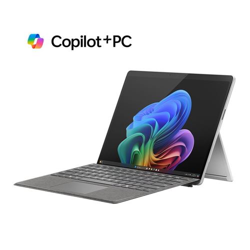 Microsoft Surface Pro 5G Copilot+ PC 11th Edition 13" 2-in-1 Laptop Computer - Platinum; Snapdragon X Plus (10-Core) Processor; 16GB LPDDR5x Onboard RAM; 256GB Solid State Drive; Qualcomm Adreno Graphics