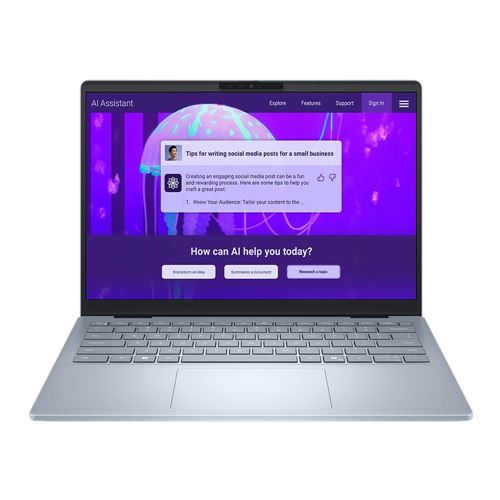 Dell 14 Plus DB14250 14" Laptop Computer - Ice Blue; Intel Core Ultra 7 258V 2.2GHz Processor; 32GB LPDDR5X-8533 Onboard RAM; 1TB Solid State Drive; Intel Arc Graphics