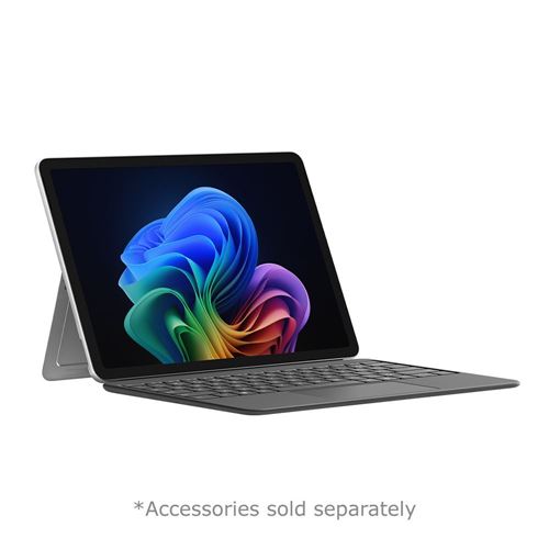 Microsoft Surface Pro Copilot+ PC 12" 2-in-1 Laptop Computer - Platinum; Snapdragon X Plus (8-Core) Processor; 16GB LPDDR5x RAM; 256GB UFS Storage; Qualcomm Adreno Graphics