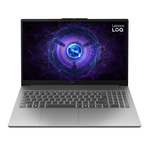 Lenovo LOQ 15IAX9E 15.6" Gaming Laptop Computer - Luna Grey; Intel Core i5 12th Gen 12450HX 1.8GHz Processor; NVIDIA GeForce RTX 4050 6GB GDDR6; 16GB DDR5-4800 RAM; 512GB Solid State Drive