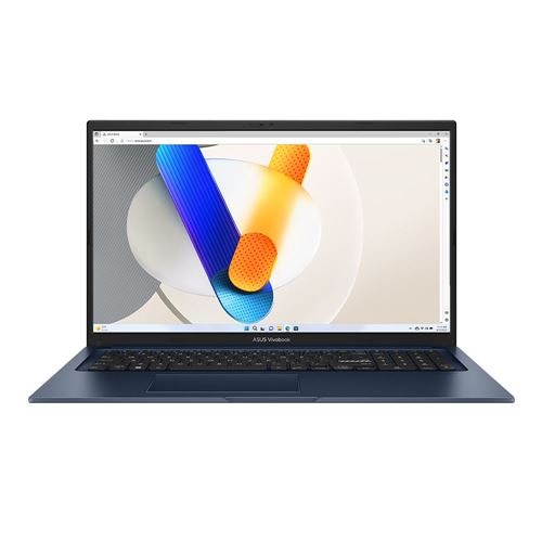 ASUS VivoBook 17 F1704VA-MS72 17.3" Laptop Computer - Quiet Blue; Intel Core i7 13th Gen 1355U 1.2GHz Processor; 16GB DDR4-3200 RAM; 512GB Solid State Drive; Intel Iris Xe Graphics