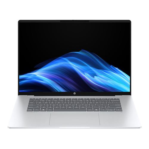 HP OmniBook 5 Next Gen AI 16-fb0435nr OLED 16" Laptop Computer (Refurbished) - Glacier Silver Aluminum; Snapdragon X X1-26-100 Processor; 16GB LPDDR5x-8448 Onboard RAM; 512GB Solid State Drive; Qualcomm Adreno GPU