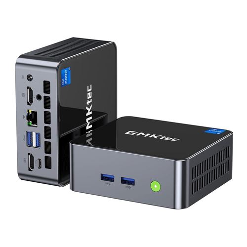 GMKtec NucBox M3 Desktop Computer; Intel Core i5 12th Gen 12450H 1.5GHz Processor; 16GB DDR4-3200 RAM; 1TB Solid State Drive; Intel UHD Graphics