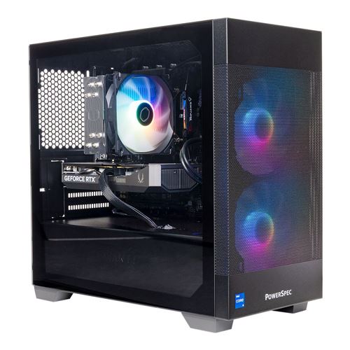 PowerSpec G250 Gaming PC; Intel Core i5 14th Gen 14400F 1.8GHz Processor; NVIDIA GeForce RTX 5060 8GB GDDR7; 16GB DDR4-3200 RAM; 1TB Solid State Drive