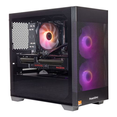 PowerSpec G532 Gaming PC; AMD Ryzen 5 7500X3D 4.0GHz Processor; AMD Radeon RX 9070XT 16GB GDDR6; 16GB DDR5-6000 RAM; 1TB Solid State Drive