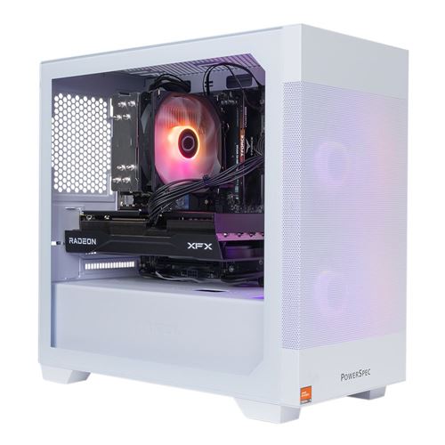 PowerSpec G533 Gaming PC; AMD Ryzen 5 7500X3D 4.0GHz Processor; AMD Radeon RX 9060 XT 16GB GDDR6; 16GB DDR5-6000 RAM; 1TB Solid State Drive