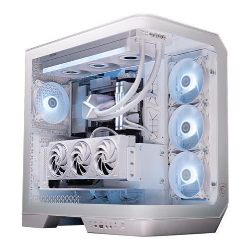 MSI Vision ZS 9NVV-2080US Gaming PC; AMD Ryzen 9 9950X3D 4.3GHz Processor; NVIDIA GeForce RTX 5080 16GB GDDR7; 32GB DDR5 RAM; 2TB Solid State Drive