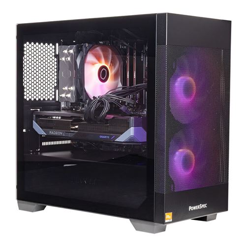 PowerSpec G535 Gaming PC; AMD Ryzen 5 7500X3D 4.0GHz Processor; AMD Radeon RX 9070XT 16GB GDDR6; 32GB DDR5-6000 RAM; 1TB Solid State Drive