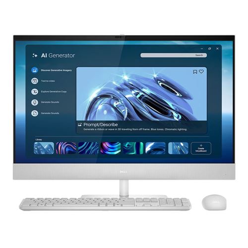 Dell 27 EC27260 27" All-in-One Desktop Computer; 27" QHD Narrow Border Display; Intel Core Ultra 7 355 1.7GHz Processor; 16GB DDR5-5600 RAM; 1TB Solid State Drive