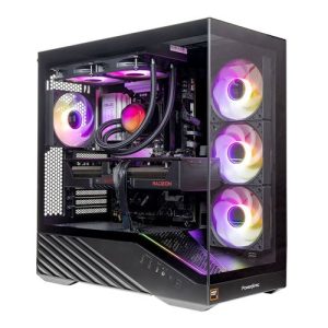 PowerSpec G764 Gaming PC; AMD Ryzen 7 9800X3D 4.7GHz Processor; AMD Radeon RX 9070 XT 16GB GDDR6; 32GB DDR5-6000 RAM; 2TB Solid State Drive