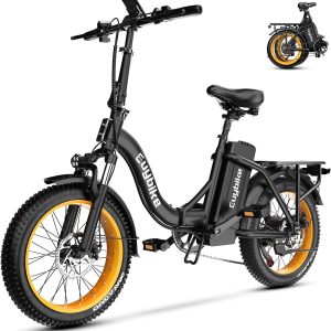 Folding Electric Bike for Adults with Peak 1000W Motor, 48V 20AH Battery up to 80 Miles, 20" Fat Tire All Terrain Ebike, Front Suspension 7-Speed Commuter E Bike, Step-Thru, UL Certified