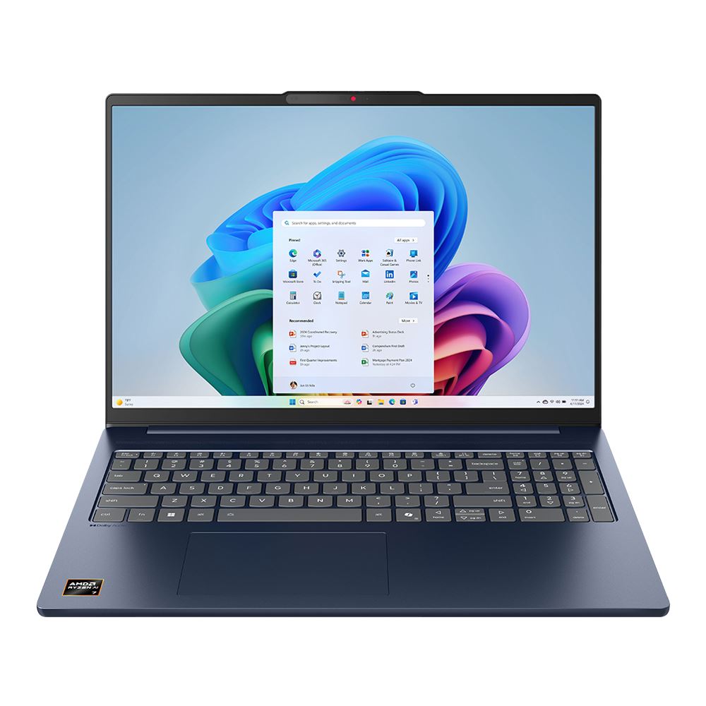 Lenovo IdeaPad Slim 5 Touch Screen 16AKP10 16" Laptop Computer - Cosmic Blue AMD Ryzen AI 5 340 2.0GHz Processor; 16GB DDR5-5600 RAM; 512GB Solid State Drive; AMD Radeon 840M Graphics