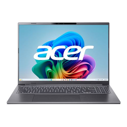 Acer Aspire 16 AI Copilot+ PC A16-A71MT-R19J 16" Laptop Computer - Steel Gray;  AMD Ryzen AI 7 445 2.0GHz Processor;  16GB LPDDR5X Onboard RAM;  1TB Solid State Drive;  AMD Radeon 840M Graphics