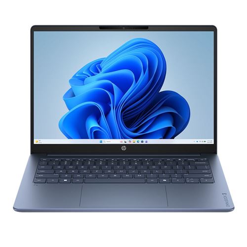 HP OmniBook 3 Next Gen AI 14-hz0588nr OLED 14" Laptop Computer - Starlit Blue Aluminum;  Snapdragon X Processor;  16GB LPDDR5x-8448 Onboard RAM;  256GB Solid State Drive;  Qualcomm Adreno Graphics