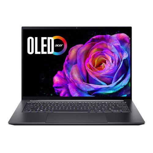 Acer Swift X 14 AI OLED 14.5" Laptop Computer - Titanium Gray;  AMD Ryzen AI 9 365 2.0GHz Processor;  NVIDIA GeForce RTX 5070 8GB GDDR7;  32GB LPDDR5X Onboard RAM;  1TB Solid State Drive
