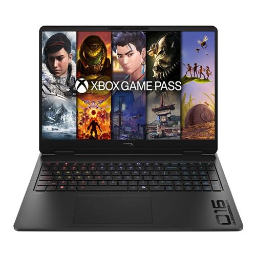 HP HyperX OMEN OLED 16" Gaming Laptop Computer - Shadow Black Aluminum;  AMD Ryzen 9 8940HX 2.4GHz Processor;  NVIDIA GeForce RTX 5060 8GB GDDR7;  16GB DDR5-5200 RAM;  1TB Solid State Drive