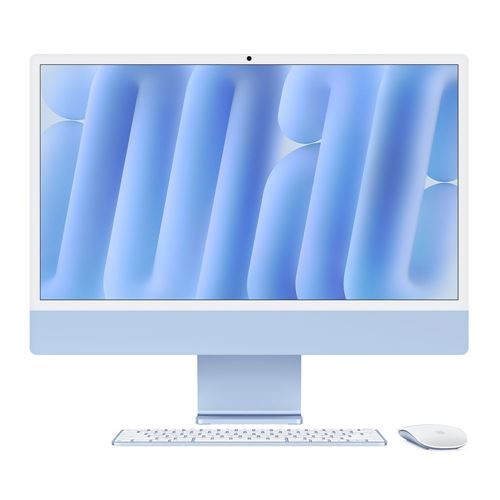 Apple iMac 24" MWV13LL/A 24" (Late 2024) All-in-One Desktop Computer - Blue;  Apple M4 10-Core CPU;  16GB Unified Memory;  256GB Solid State Drive;  10-Core GPU